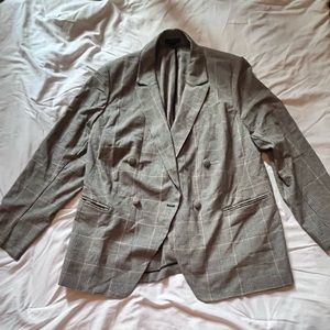 Lane Bryant Gray Plaid Blazer